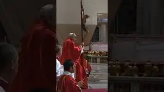 Pope Francis adores crucifix during Good Friday liturgy