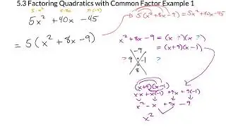 5.3 Factoring Quadratics with a Common Factor Example 1