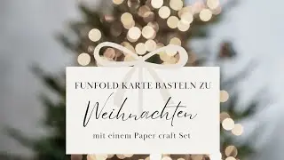 Weihnachtliche Funfoldkarte basteln | #action #papercraftset #stempelglück
