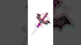 Satisfying sketch to final weapon art #artrpg #art