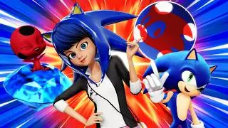 [Miraculous Ladybug] Sonic x Marinette transformation (SonicBug) 🦔🐞🔵🔴