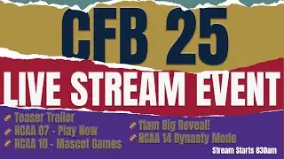 College Football 25 Release Date + Cover Reveal Live Stream