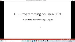 C++ Programming on Linux - OpenSSL EVP Message Digest