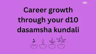 Career growth through d10.आपकी आजीविका की सफलता दशमांश कुंडली से जाने.