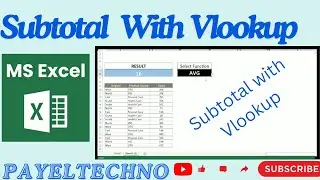 How to use Subtotal With VLOOKUP // VLOOKUP with Subtotal Function in Excel #excel #excelformula