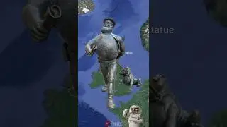 I found the Statue of Dan in despair #shorts #map #earth #googleearth #yt
