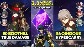E0 Boothill True Damage & E6 Qingque Hypercarry | Memory of Chaos 12 | Honkai Star Rail 3.2