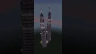 Minecraft: Башни Петронас (Petronas Twin Towers) #shorts