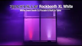 All About Your Rockville Rockbooth XL White Event Booth DJ Facade w/Built in Table+Bag+Scrims