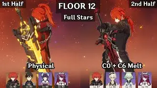 Physical Diluc + C0 & C6 Diluc Melt | 5.0 Spiral Abyss Floor 12 9 Star | Genshin Impact