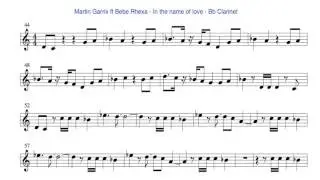 Martin Garrix & Bebe Rexha - In The Name Of Love  🎼 Bb Clarinet notes