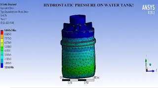 Hydrostatic Pressure Simulation [Tank Filled with Water] I Ansys Workbench Tutorial | Stress Test