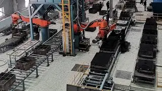 Hızlı döngü, fırında pişirmeden reçine kum kalıp tesisi.