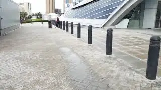 Morning Walking Towards Union Metro Station Dubai