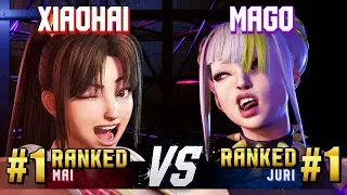 SF6 ▰ XIAOHAI (#1 Ranked Mai) vs MAGO (#1 Ranked Juri) ▰ High Level Gameplay