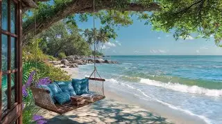 (NO ADS) Oceanfront Reading Nook & Gentle Waves 🌊📚 | Coastal Ambience for Calm, Focus & Sleep