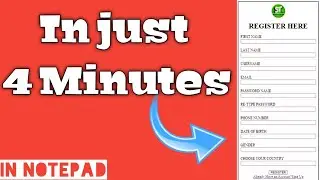 HTML project 1 |html form in Notepad | Html form tag| Form 4