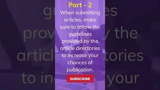 What is Article Submission in SEO? Article Submission Website | Part - 2