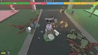 Roblox Zombie Uprising Round:105 solo play No kit / 로블록스 좀비업라이징 105라운드 솔플 (노키트)