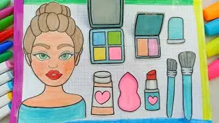 Kağıt Makyaj Seti Oyunu|Paper Makeup Set| Kağıt Makyaj Yapma Videosu| Diy Paper ASMR