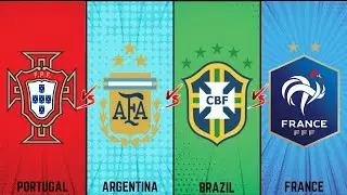 Comparison: Portugal vs Argentina vs Brazil vs France | Who is better?
