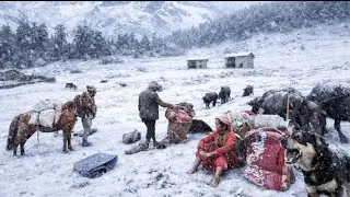 Life in a Himalayan Village During Heavy Snowfall Real Nepali Village Lifestyle 