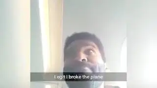 A guy Broke the airplane door everyone rescued  in air