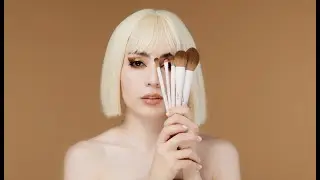 Jessup elegant makeup brush set 14pcs premium synthetic full face brush kit light grey T329