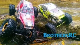 BrothersRC - Redcat Rockslide RS10 XT + Exceed Maxstone 10 - Rockslide Comes Out to Play!