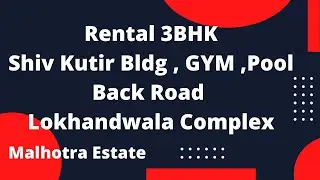 Rental 3BHK at Shiv Kutir Building, Gym & Swimming Pool,  lokhandwala complex Andheri West Mumbai