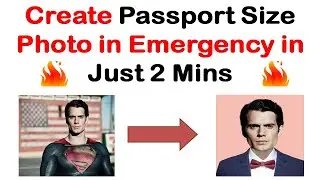 Create Passport Size Photo in Emergency in just 2 mins - Very Helpful