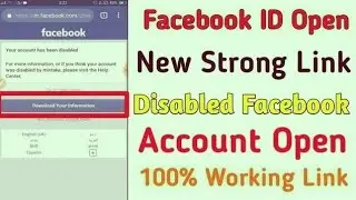 How To Open Disabled Facebook Account 2019 | how to recover Facebook Disabled account 2019