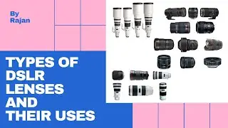 Types of DSLR Lenses and Their Uses | By Rajan | Episode 9
