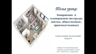 Зонирование  и планирование интерьера жилые, общественные, производственные