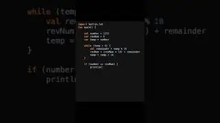 Palindrome number in Kotlin 