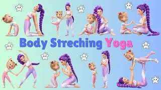 Cute Girls Attempt Viral Partner Yoga Challenge 💖 | Masha & Rumi Yoga Challenge | Mommy & Me Yoga