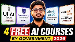 4 FREE AI Courses by Government 2026 | NASSCOM, Cisco, FutureSkills Prime & Generative AI Course