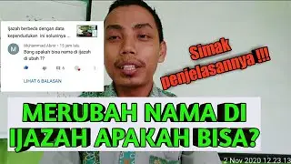 Apakah Bisa Merubah nama di ijazah ?