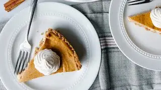 Double Layer Pumpkin Cheesecake with Graham Cracker Crust