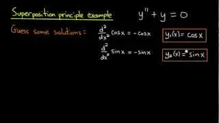 ODE | Superposition principle example