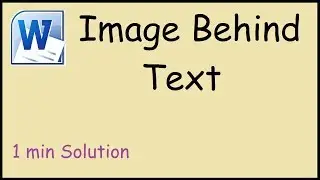 How to put an image behind text in Microsoft Word