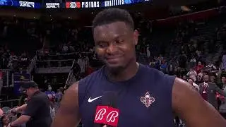 Zion Williamson speaks about win over Detroit | Pelicans at Pistons Postgame 3/24/2024