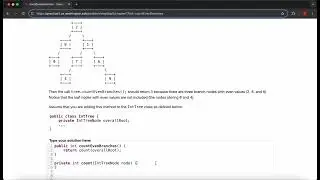 Exercise 17.4 (countEvenBranches) Java Tutorial || Practice-It