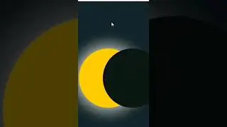 Solar eclipse animation using HTML and CSS #shorts #html