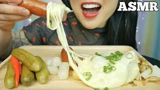 ASMR CHEESY POTATOES + SAUSAGE + SPICY PICKLES (EATING SOUNDS) NO TALKING | SAS-ASMR