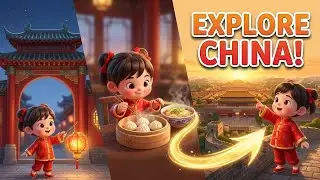 Fly to China! 🇨🇳 | Kids Explore Dumplings, Lanterns & Forbidden City!