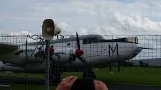 Avro Shackleton WR963 having a ground run at Coventry Airport 2015