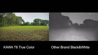 KAWA T6 pro security camera Next-Gen Color Night Vision dark garden at late night