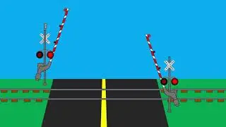 Amtrak Train passing the Railroad Crossing - Remastered