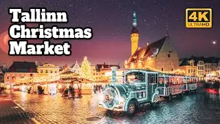 Tallinn Christmas Market 🎄 Night Walking Tour of Estonia